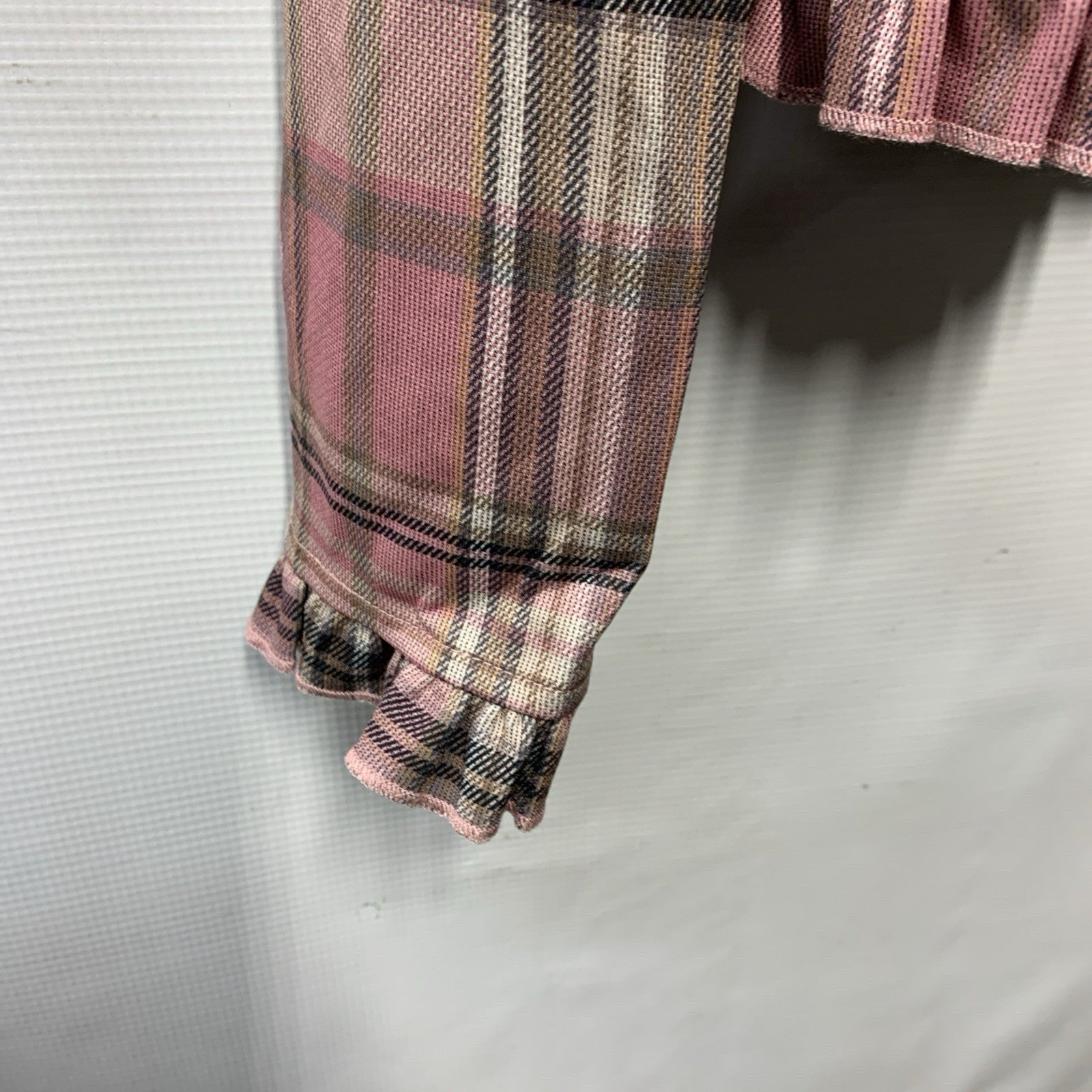 GRACE KARIN Women Business Casual Cropped Blazer Pink Plaid Small Long Sleeve