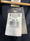 Dickies Men's Basic Blended Coverall Big-Tall 3XL R Navy Two-way Front Brass Zip