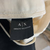 Armani Exchange Mens Drawstring Waffle Shorts Size 2XL Cream Casual with Pockets