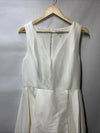 Calvin Klein Women's Sleeveless V-neck High Low Dress White CD7B144P Size 10