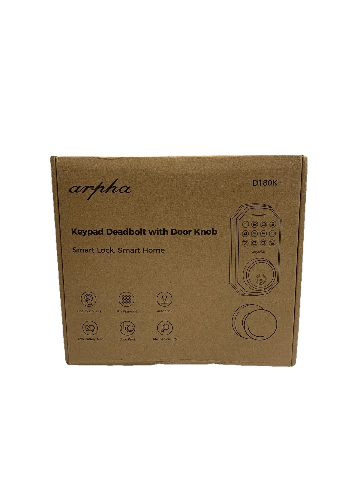 Arpha Keypad Deadbolt Door Knob Smart Lock Smart Home D180H Keyless Entry Door