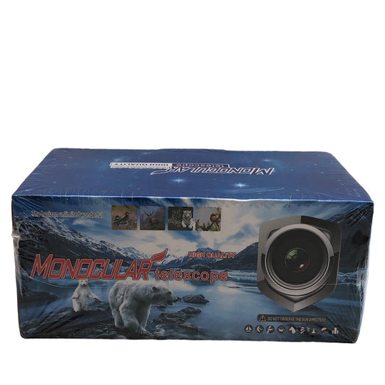 80x100 HD High Powered Monocular Telescope with Smartphone Adapter Hunting Campi