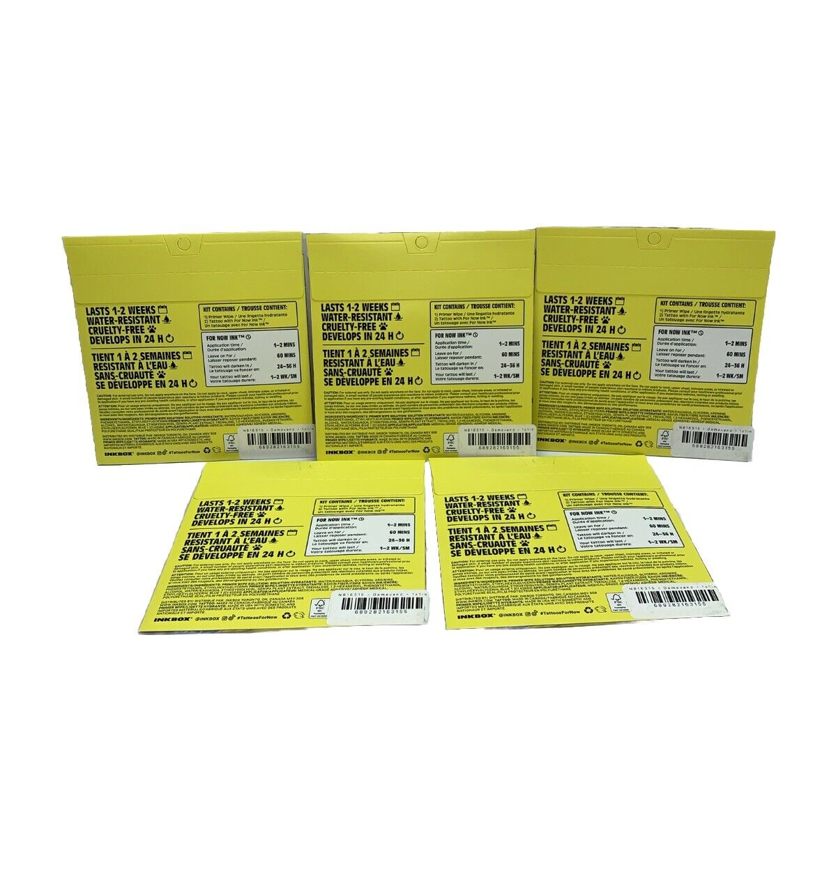 INKBOX Temporary Tattoo Water Resistant Lasts1-2 Weeks Small Mntn 1”x1” Lot Of 5