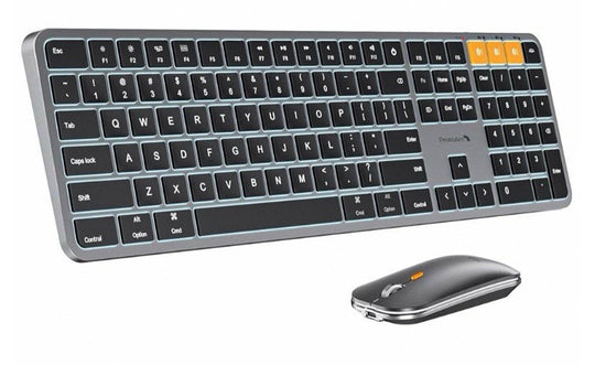 ProtoArc Backlit Bluetooth Keyboard and Mouse for Mac KM100-A Full Size Wireless