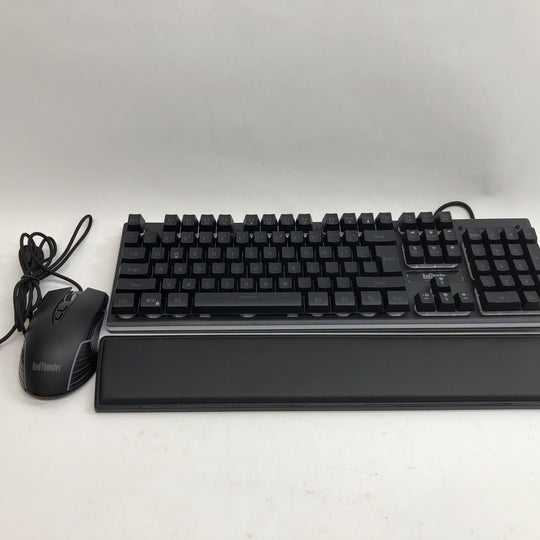 RedThunder K10 Black LED Backlit Gaming Keyboard And Mouse \Black Combo