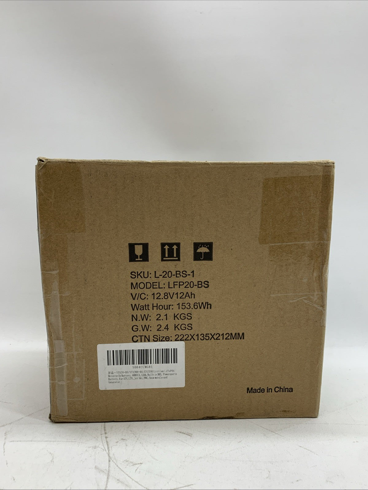 Tykool Lithium Ion Battery LFP20-BS-PRO CA:600 for Jetski Motorcycle Snowmobile