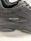 Steve Madden Mens Possession Platform Sneaker 10.5M Black Sliver Mesh Lace-up