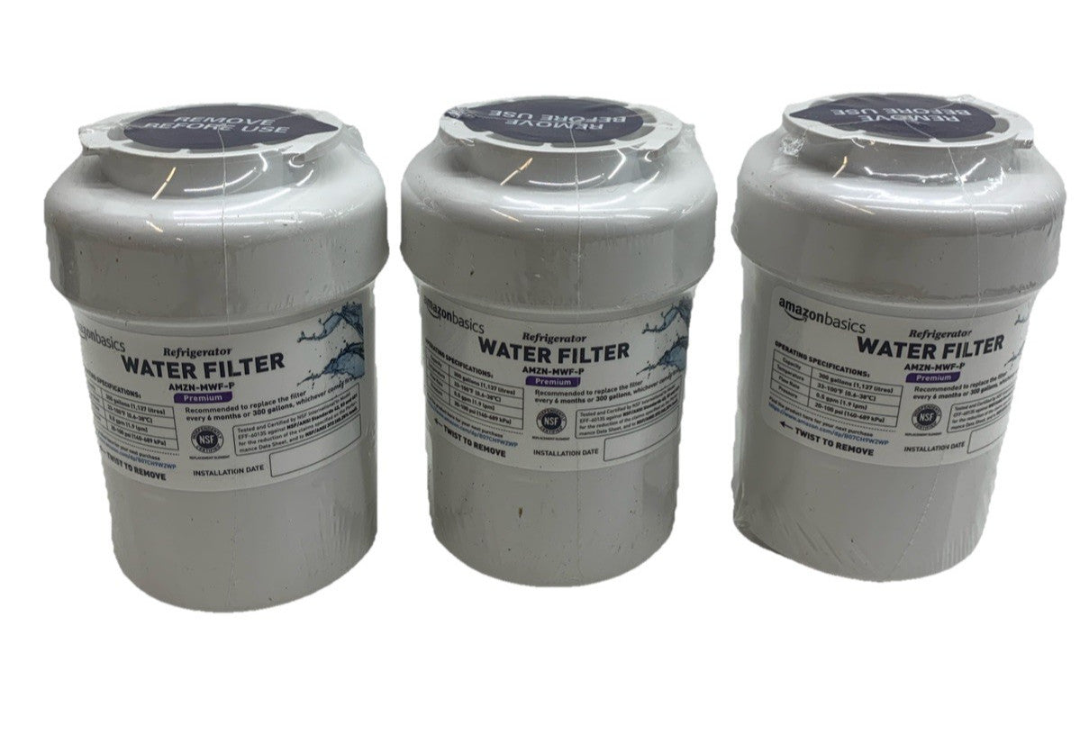 Amazon Basics Replacement AMZN-MWF Refrigerator Water Filter Cartridge - 3 Pack