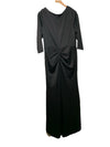 Alex Evenings Women's Long Surplice Dress Black V-neck Party & Cocktail Size 16