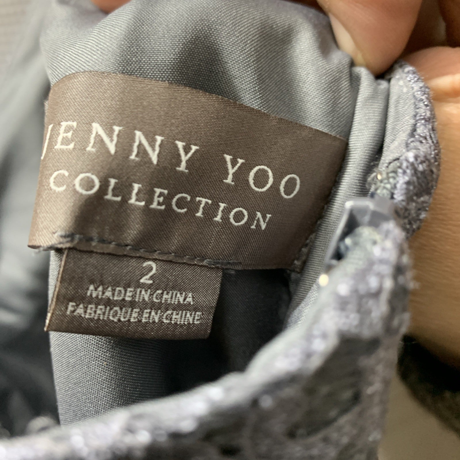 Jenny Yoo Women's One Size Waverly Lace Long Gown Dress Size 2 Spaghetti straps