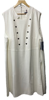 Tommy Hilfiger Women's Plus Size Mock Collar Sleeveless Dress Size 26W White