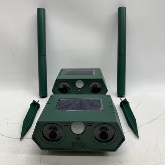 Solar Ultrasonic Animal Repellent Outdoor Cat Deterrent Infrared Sensing 2 Pack