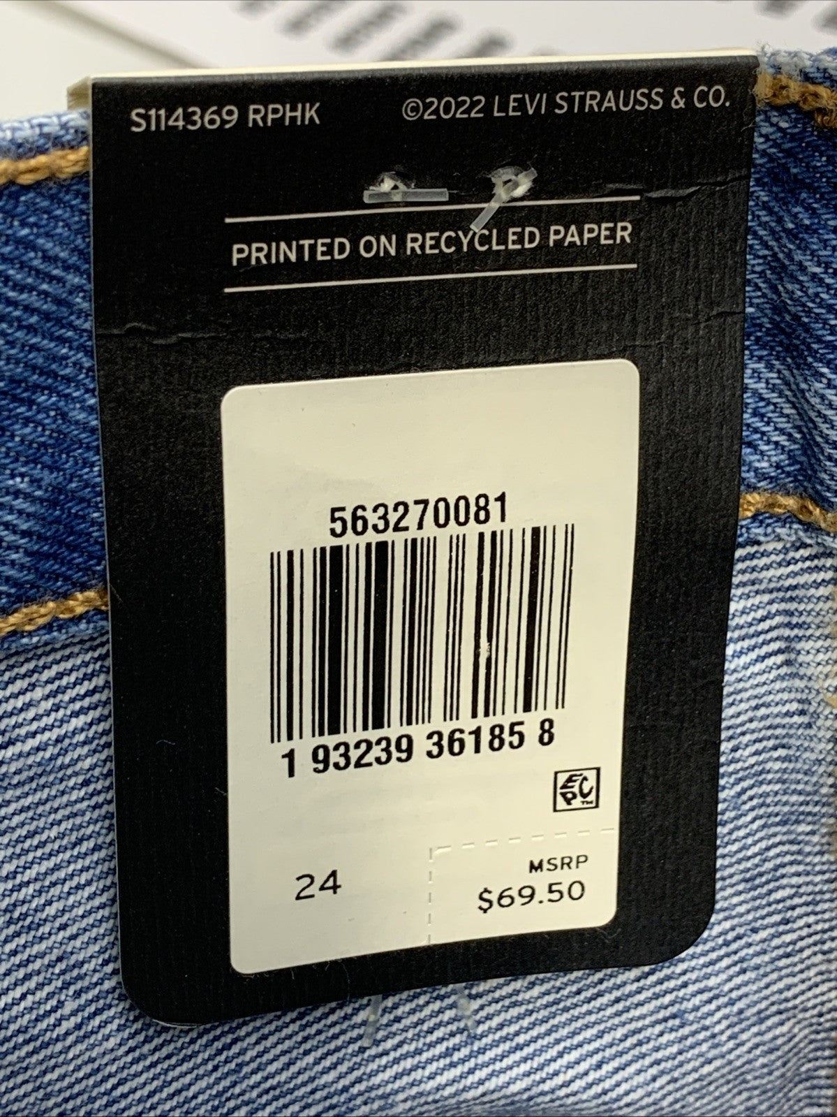 Levi's Fitted Women's 501 Original Shorts High Rise 100% Cotton Size 24 Classic