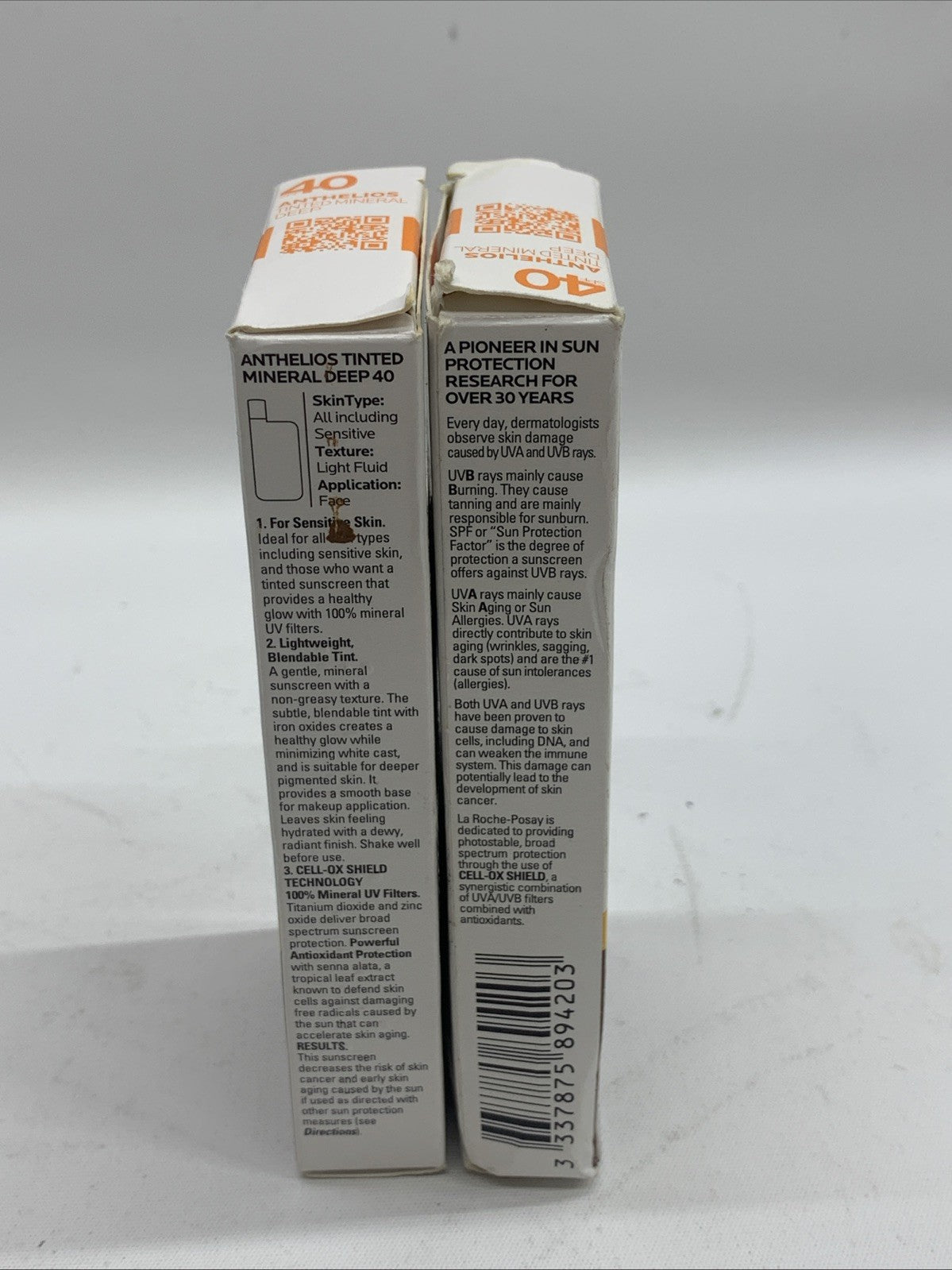 La Roche-Posay Anthelios Tinted Mineral Light Fluid Sunscreen 1.7floz - 2 Pack