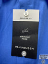 Van Heusen Men's Long Sleeve Dress Shirt Regular Fit Poplin Solid Size 2XL Blue