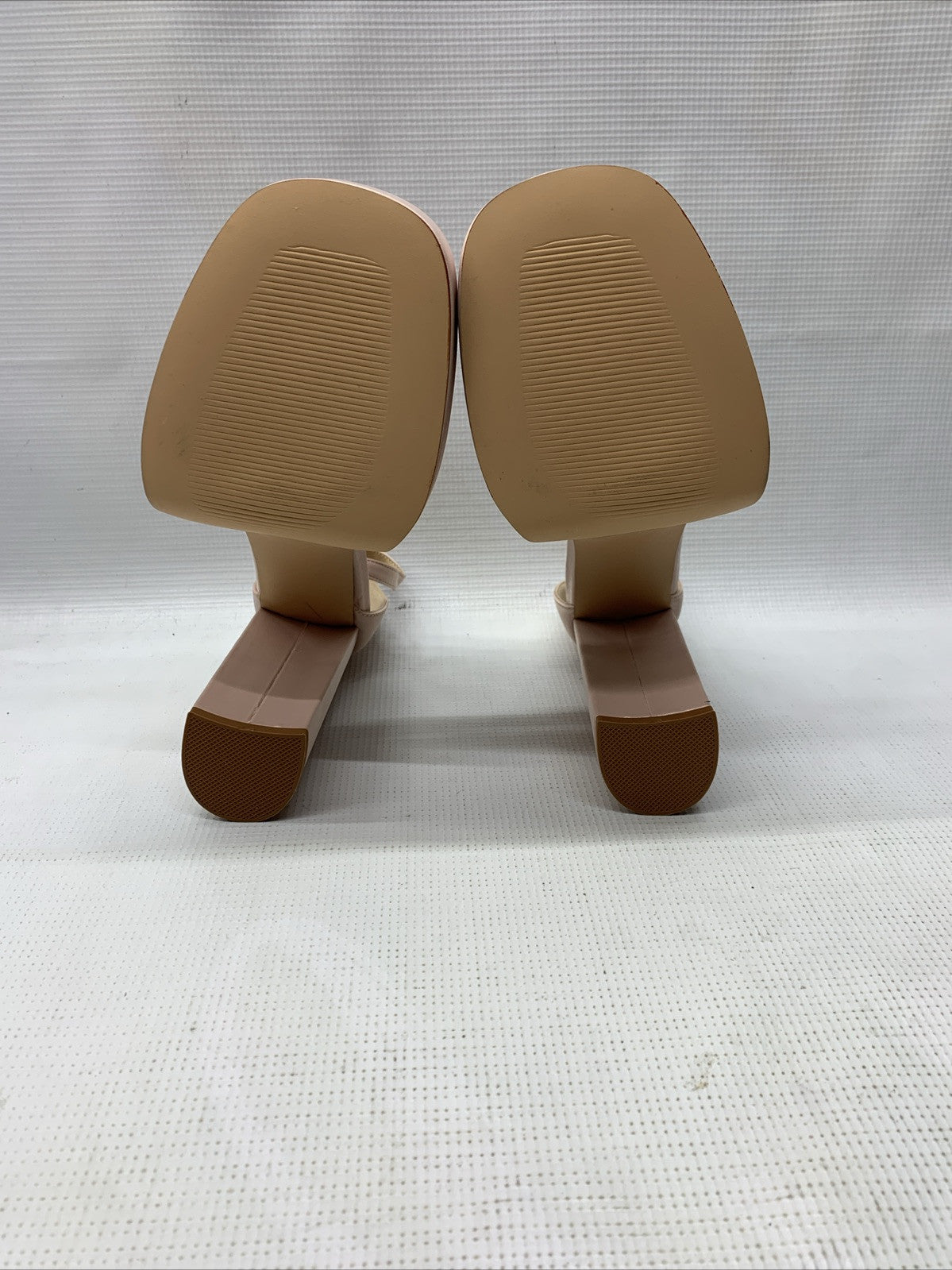 Vivianly Womens Platform Ankle Strap Open Toe Chunky Block High Heels Nude Sz 9