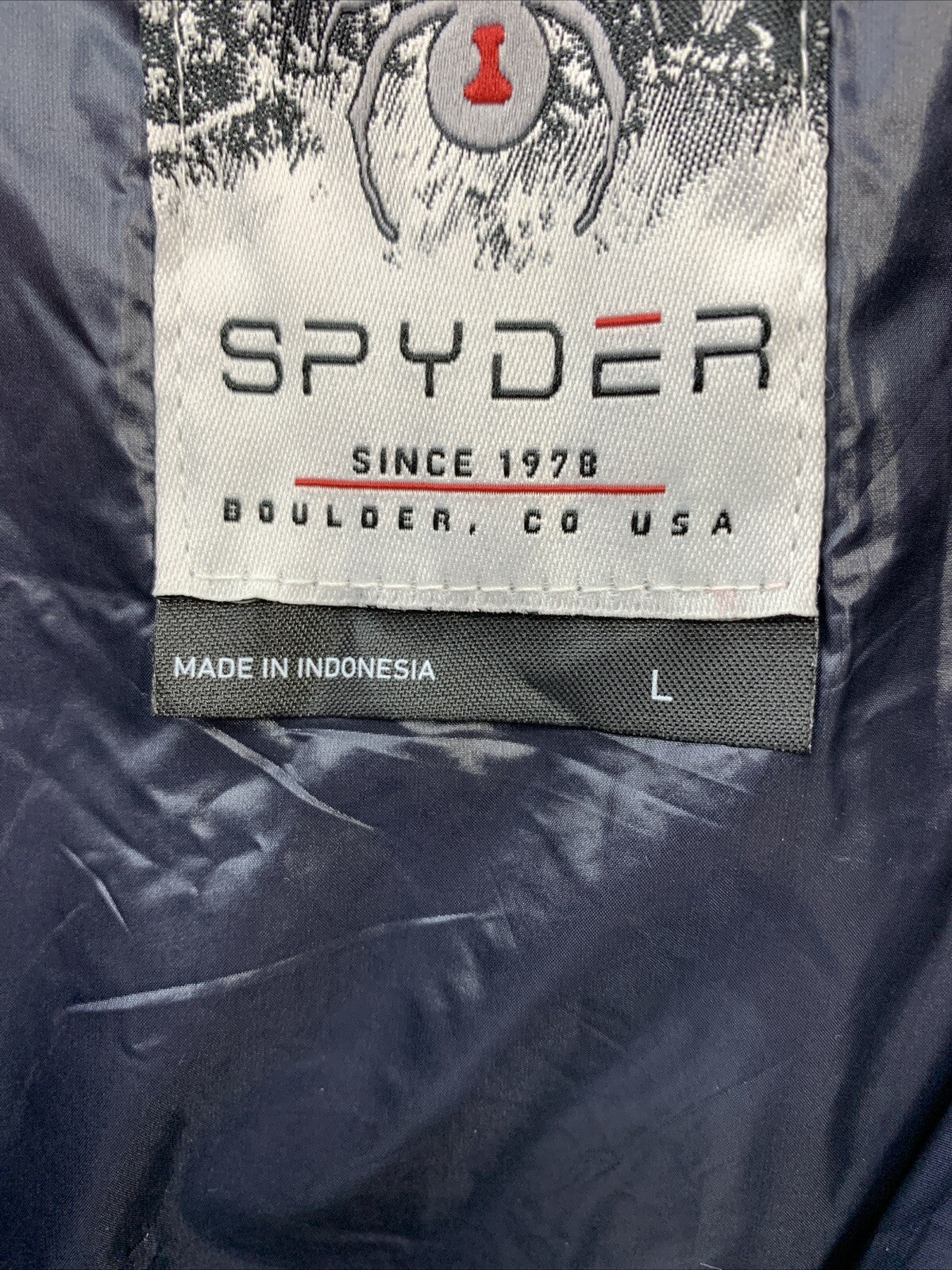 Spyder Insulated Anorak Force Ski Jacket Men's Size L Long Sleeve Blue 229502