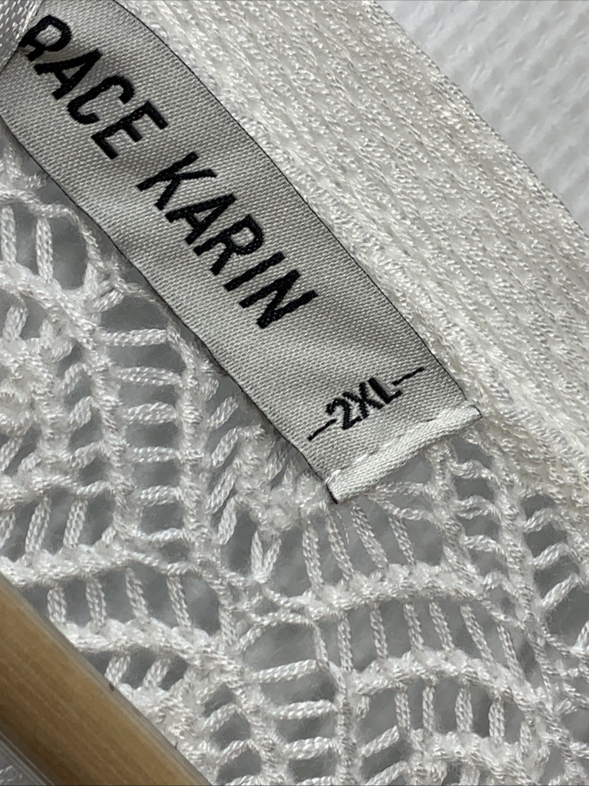 GRACE KARIN Womens Long Sleeve Open Front Cropped Cardigan White 2XL Lightweight