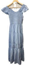 GRACE KARIN Womens Summer Dress Casual 2025 Flutter Sleeve Square Size S Blue