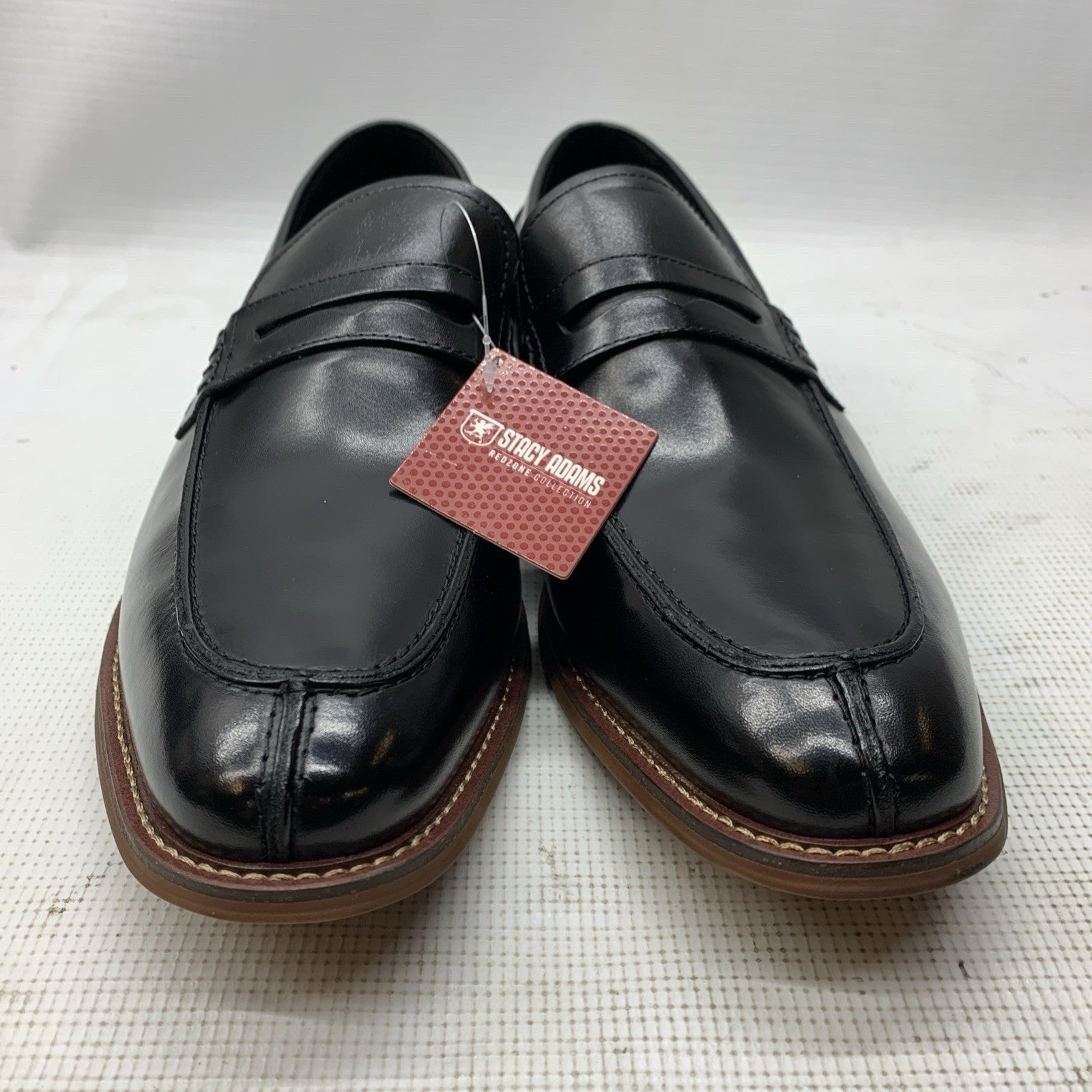 Stacy Adams Marlowe 25550 Shoes Men 12W Black Moc Toe Loafers Leather Slip On
