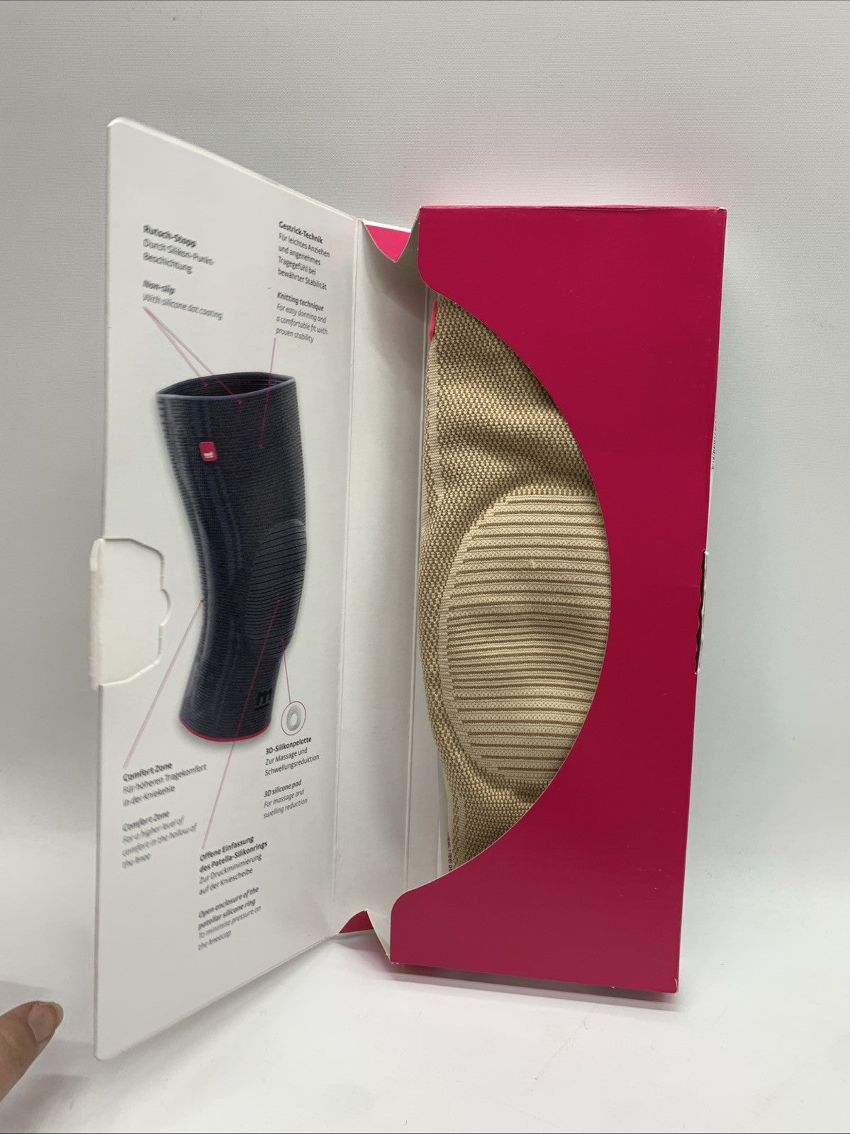 Medi Genumedi Knit Knee Support Compression Sleeve for Men & Women Size3 Beige