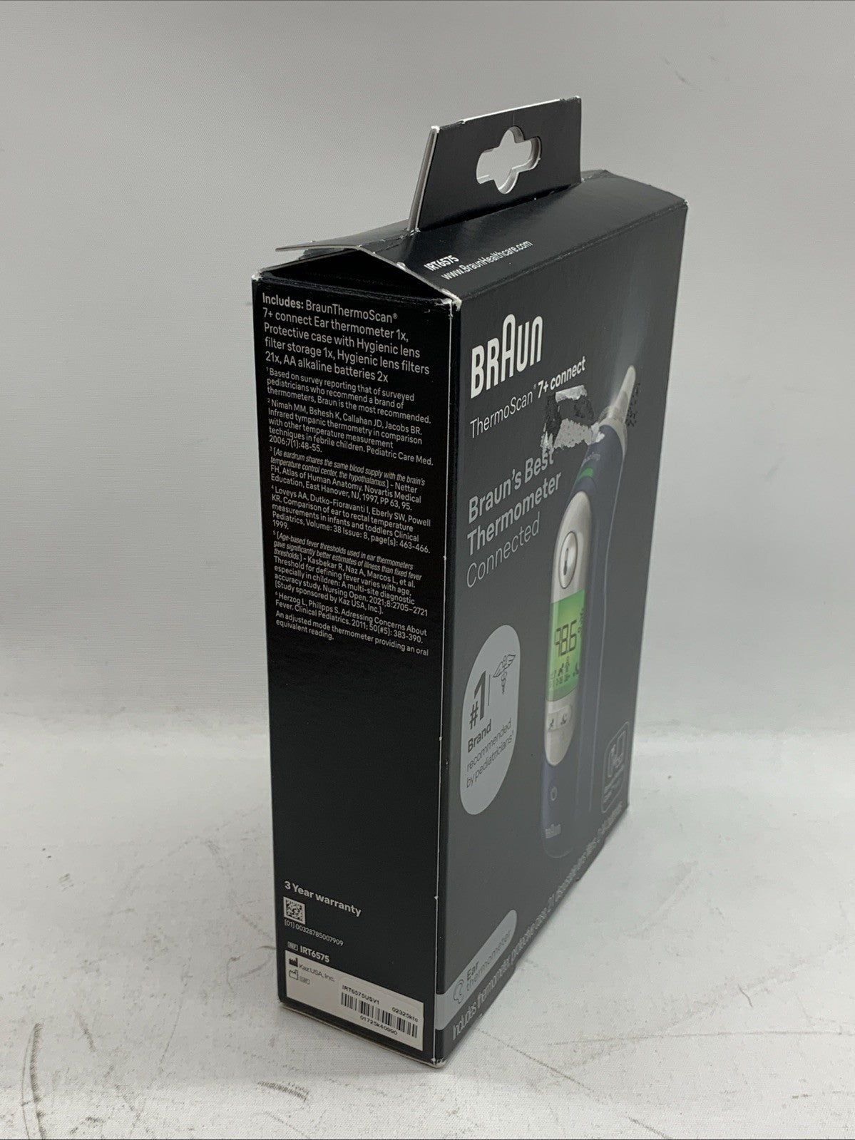 Braun Thermoscan 7+ Connect Digital Ear Thermometer with 2 AA Batteries & Case