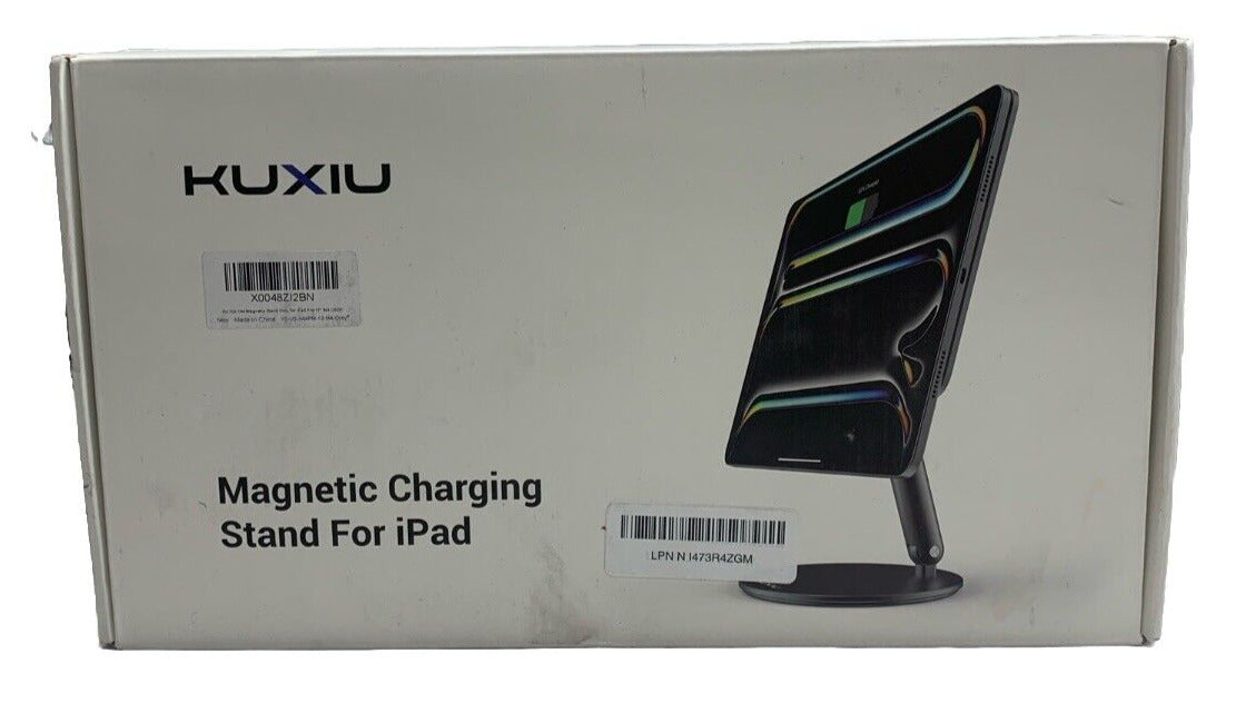 KU XIU Magnetic Charging Stand for ipad 13” Pro Gray Foldable Adjustable Angle