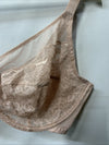 HSIA Lace Minimizer Bra Unlined Unpadded Underwire Sheer Womens 40DDD L Pink
