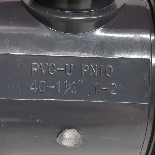 Everflow 1 1/4” True Union PVC Ball Valve Gray 280TS114 PVC-U for Water System