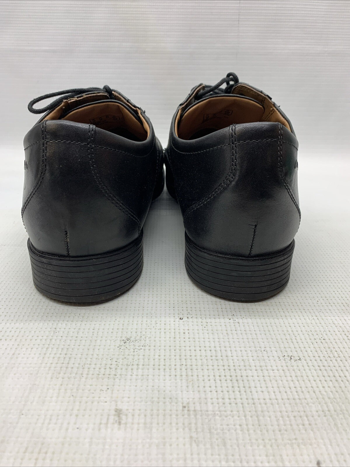 Clarks 15770 Black Leather Tilden Walk Lace Up Oxford Dress Shoes Men’s Size 13
