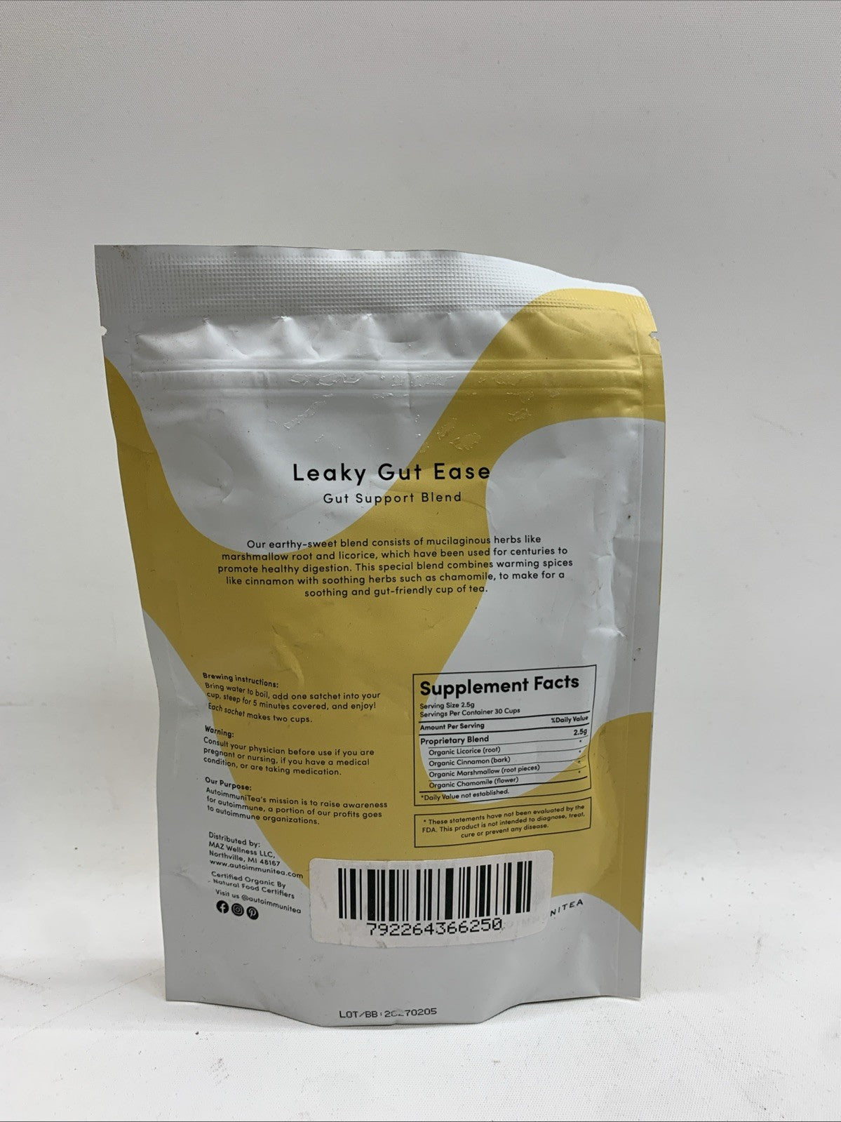 Autoimmunitea Leaky Gut Ease Fit Support Blend Organic Gluten Free - Lot Of 2