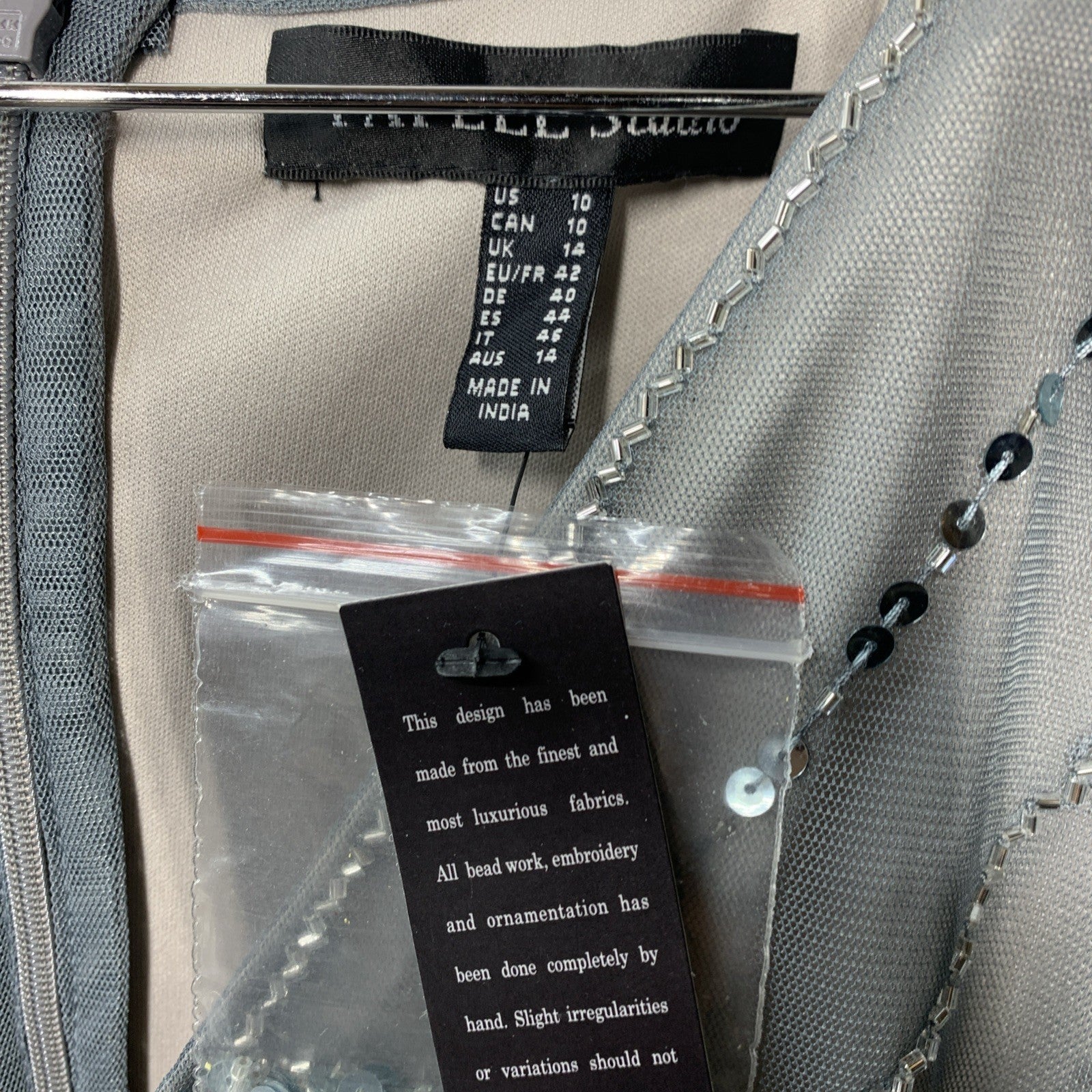 Adrianna Papel Studio Women's Lined Bodice Flutter Sleeve Formal Dress Size 10