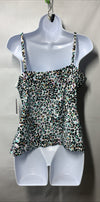 24th & Ocean TF4AB89 Swimsuit Cutout High Neck Tankini Top Swimwear Size XL