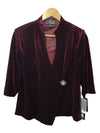 Alex Evenings Womens Velvet Asymmetric Pointed Hem Blouse Shirt Size SP 8291957