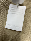 Aelfric Eden Women’s Vintage Oversized Cable Knit Sweater 2XL Camel Long Sleeve