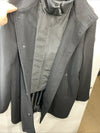 Kenneth Cole Mockneck Sweater Lined Wool Blend Coat, Inner Quilted Black, Large
