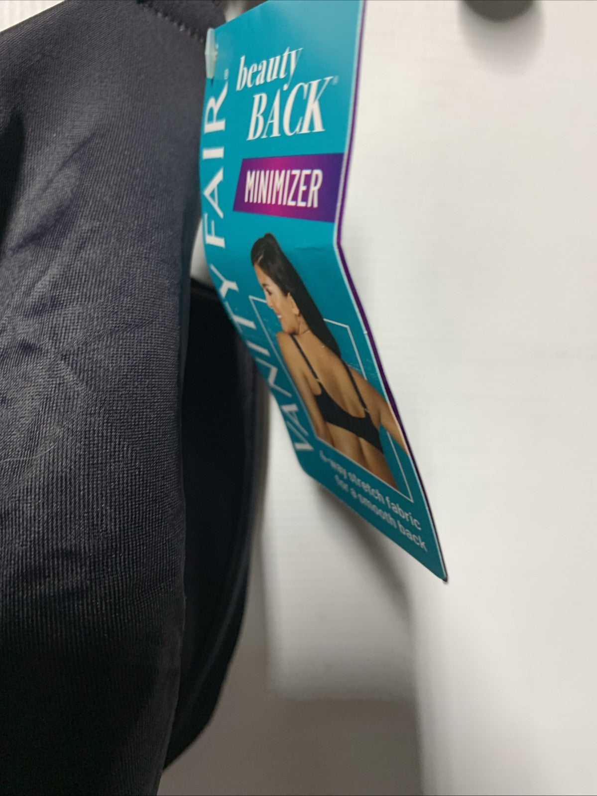 Vanity Fair 76080 Beauty Back Smoothing Full Figure Minimizer Bra Black Size 34H