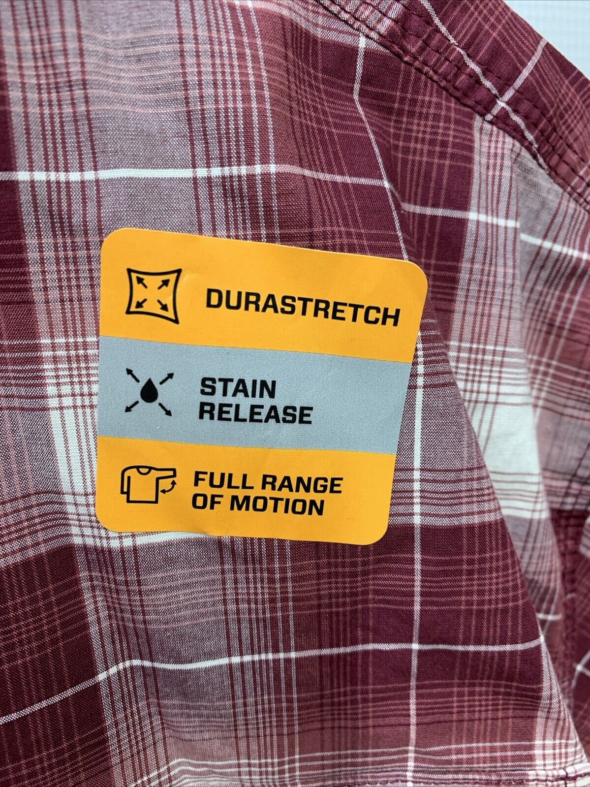 Ariat Men’s Rebar Made Tough Roan Rouge Plaid DuraStretch Button Short Sleeve XL