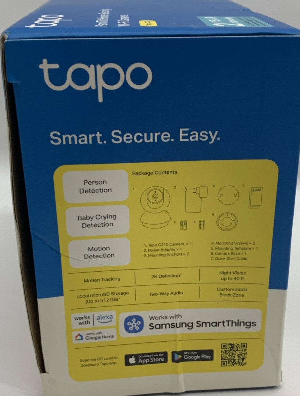 Tapo C210 Indoor Pan/Tilt Home Security Wi-Fi Camera Motion Detection & Tracking