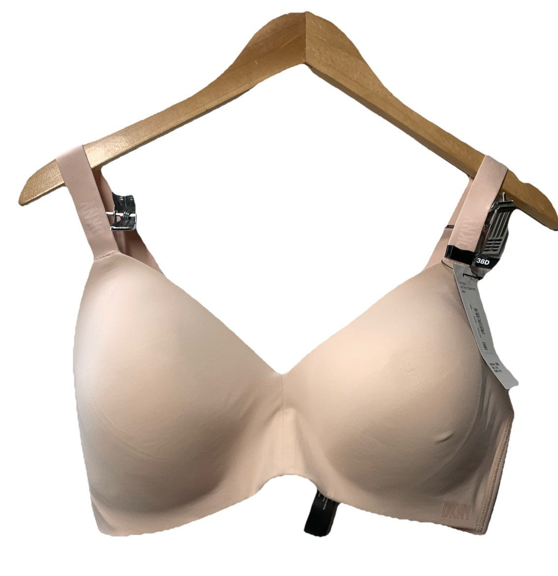 DKNY DK7934 Active Comfort Wirefree T-Shirt Bra Blush Seamless Opaque Size 38D