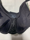 Black Vanity Fair 76080 women's underwire minimizer bra in 36H with back smoothing design, from The Family Flips.