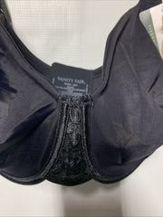Vanity Fair 76080 Womens Beauty Back Smoothing Minimizer Bra Underwire 36H Black