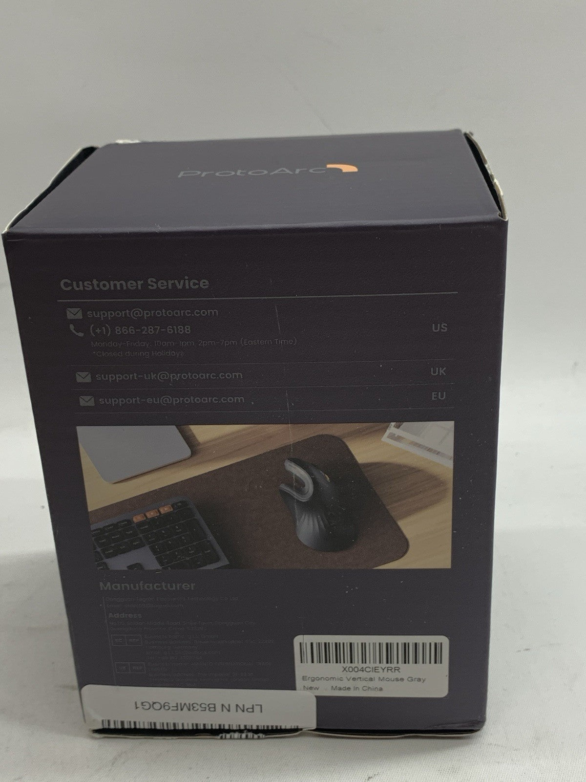 Ergonomic Mouse, EM11 NL Wireless Vertical Mouse, Rechargeable Optical Mice BL/G