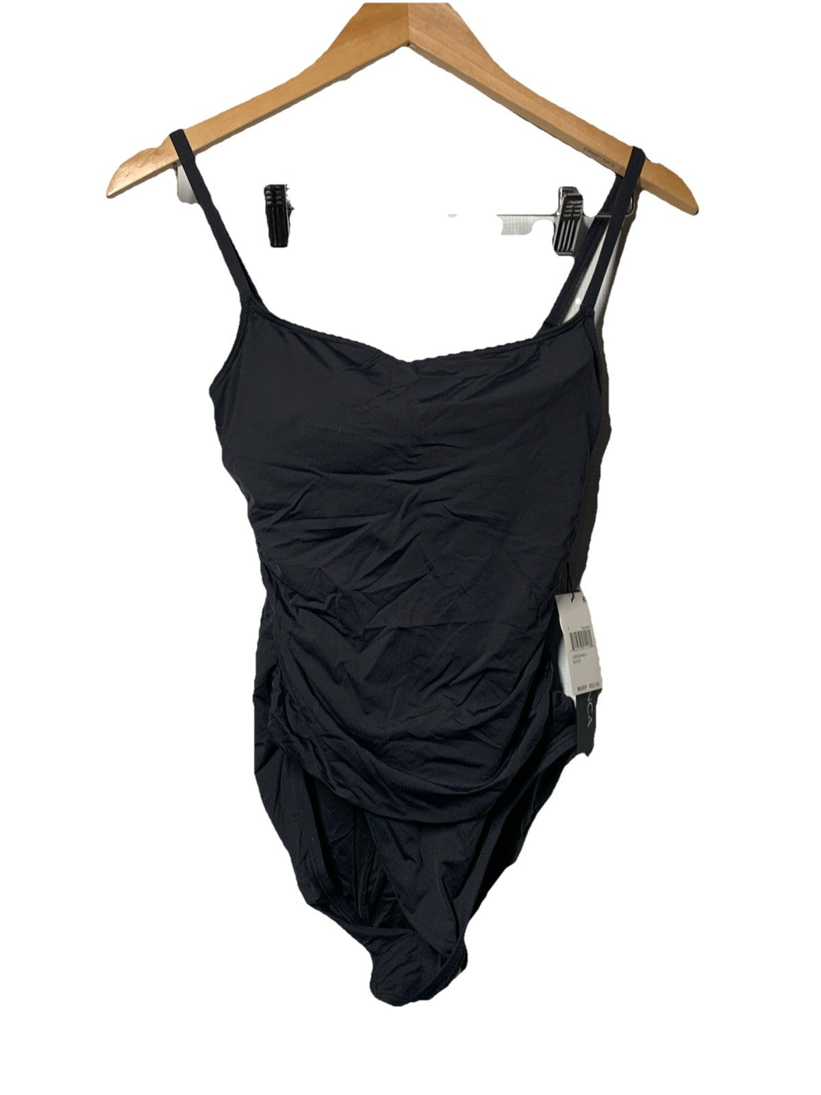 La Blanca Women's One Piece Swimsuit Island Goddess Shirred Side Bathing Size 8