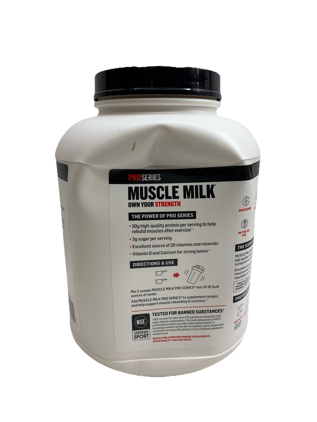 MuscleMilk Pro Series Protein Powder Supplement Intense Vanilla 5Lbs 50G Protein
