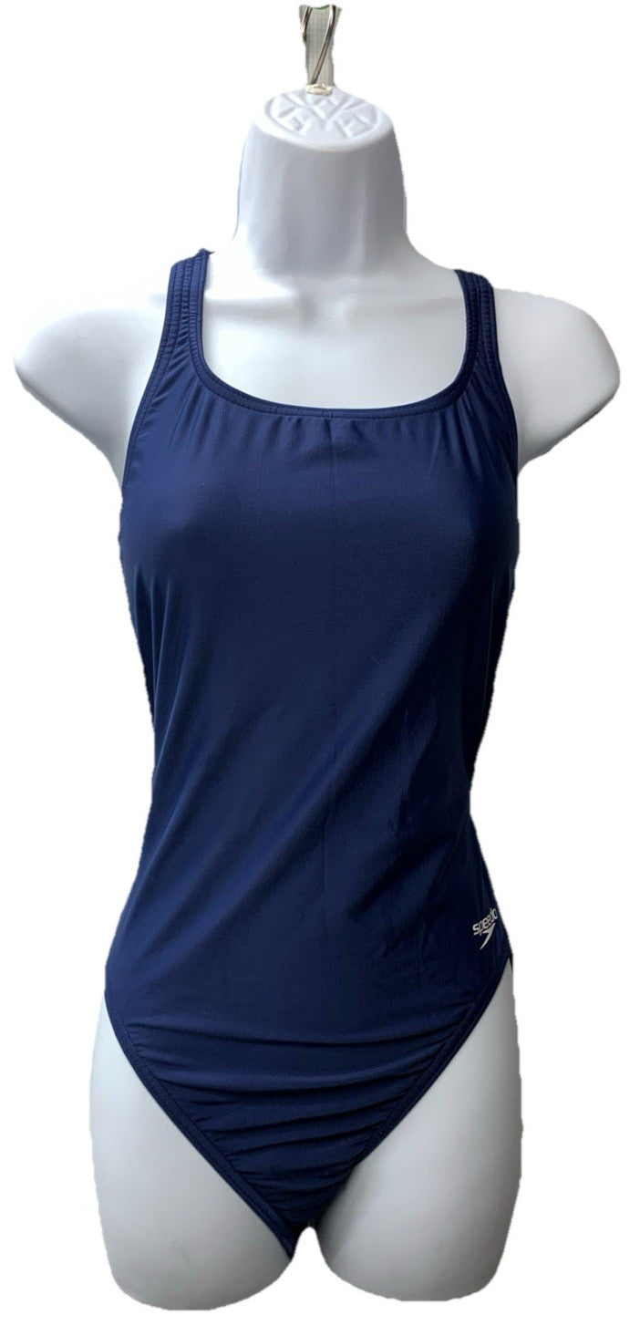 Speedo Swimsuit One Piece ProLT Womens Solid Adult Team Navy Swimwear Size 12/38