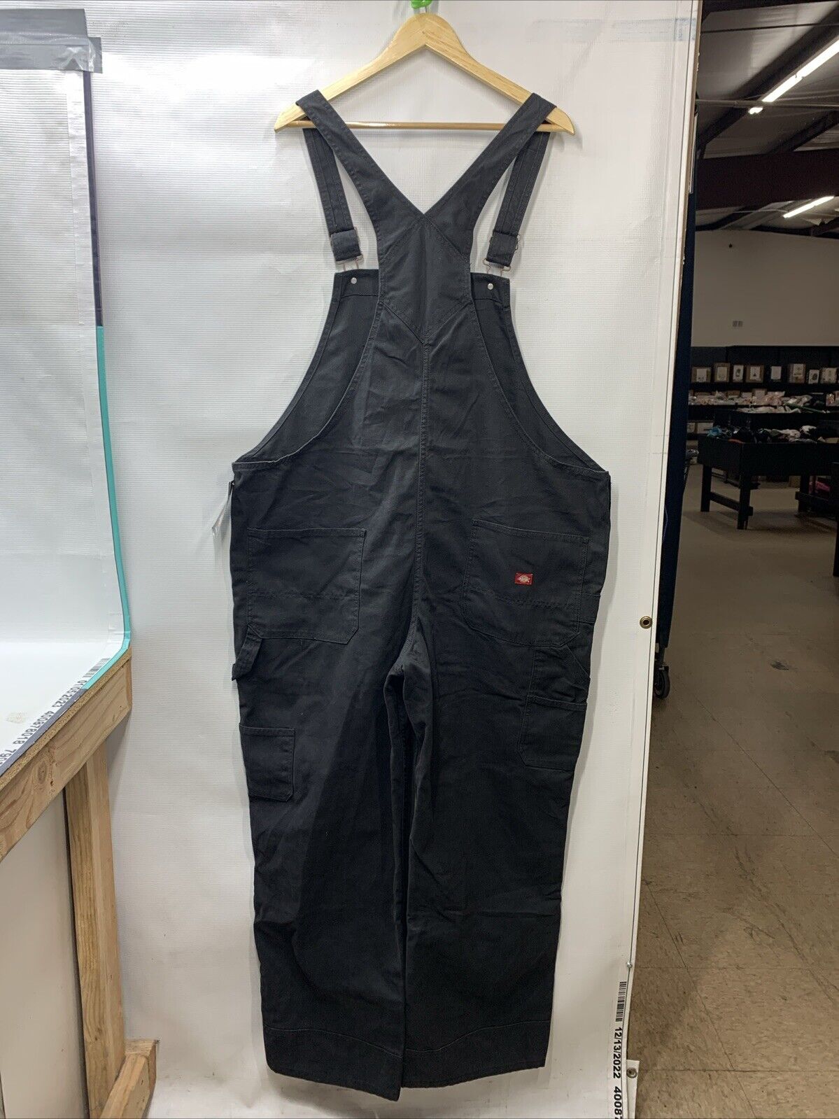 Dickies Women's Relaxed Fit Bib Overall FB206RBK Size 2XL Black for Outdoor Work