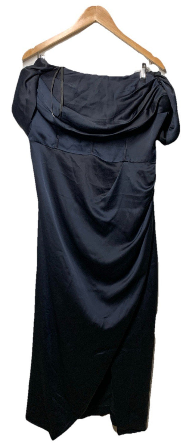 City Chic Women's Plus Size Maxi Cocktail Dress - Forbidden Love Size M/18 Navy