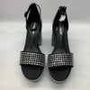 D'Amelio Brands Mayvinaa Platform Sandal Size 8 Black Crystal Satin Block Heel