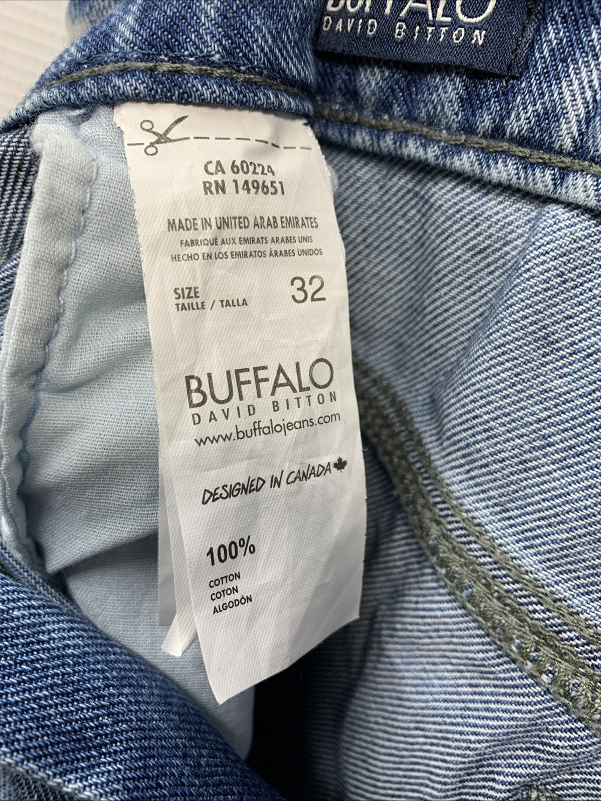 Buffalo David Bitton Women's Addie High Rise Wide Leg Jeans Size 32 Long Pants